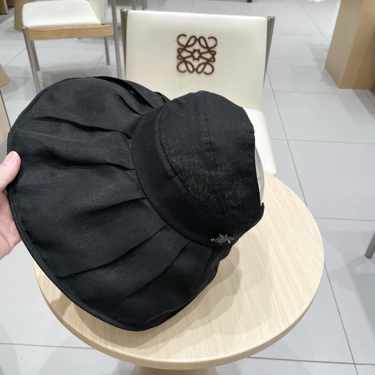  DIOR迪奥可扎马尾遮阳帽夏季网纱轻薄透气渔夫帽户外出游防晒太阳帽子女款 