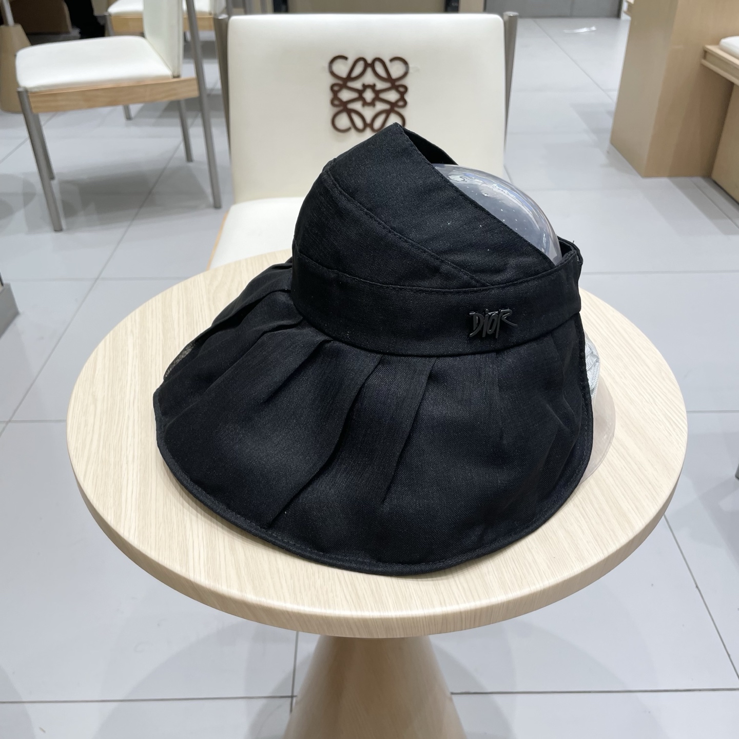  DIOR迪奥可扎马尾遮阳帽夏季网纱轻薄透气渔夫帽户外出游防晒太阳帽子女款 