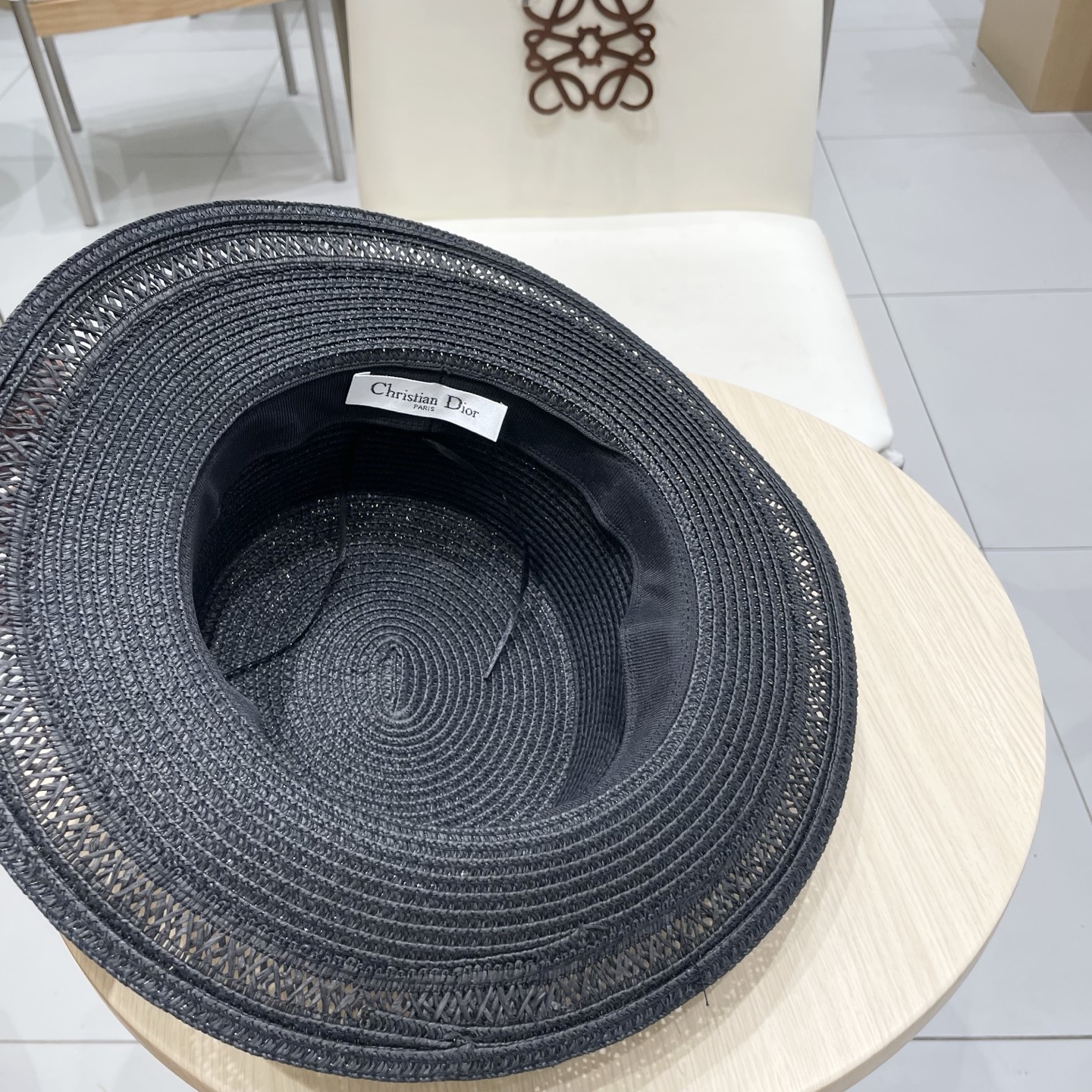  dior迪奥波西米亚风海平顶草帽女2025新款夏天海边沙滩度假遮阳防晒太阳帽