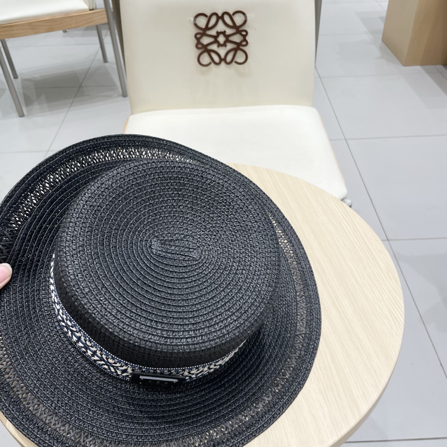  dior迪奥波西米亚风海平顶草帽女2025新款夏天海边沙滩度假遮阳防晒太阳帽