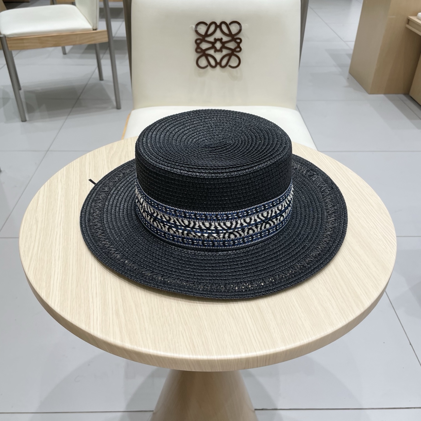  dior迪奥波西米亚风海平顶草帽女2025新款夏天海边沙滩度假遮阳防晒太阳帽