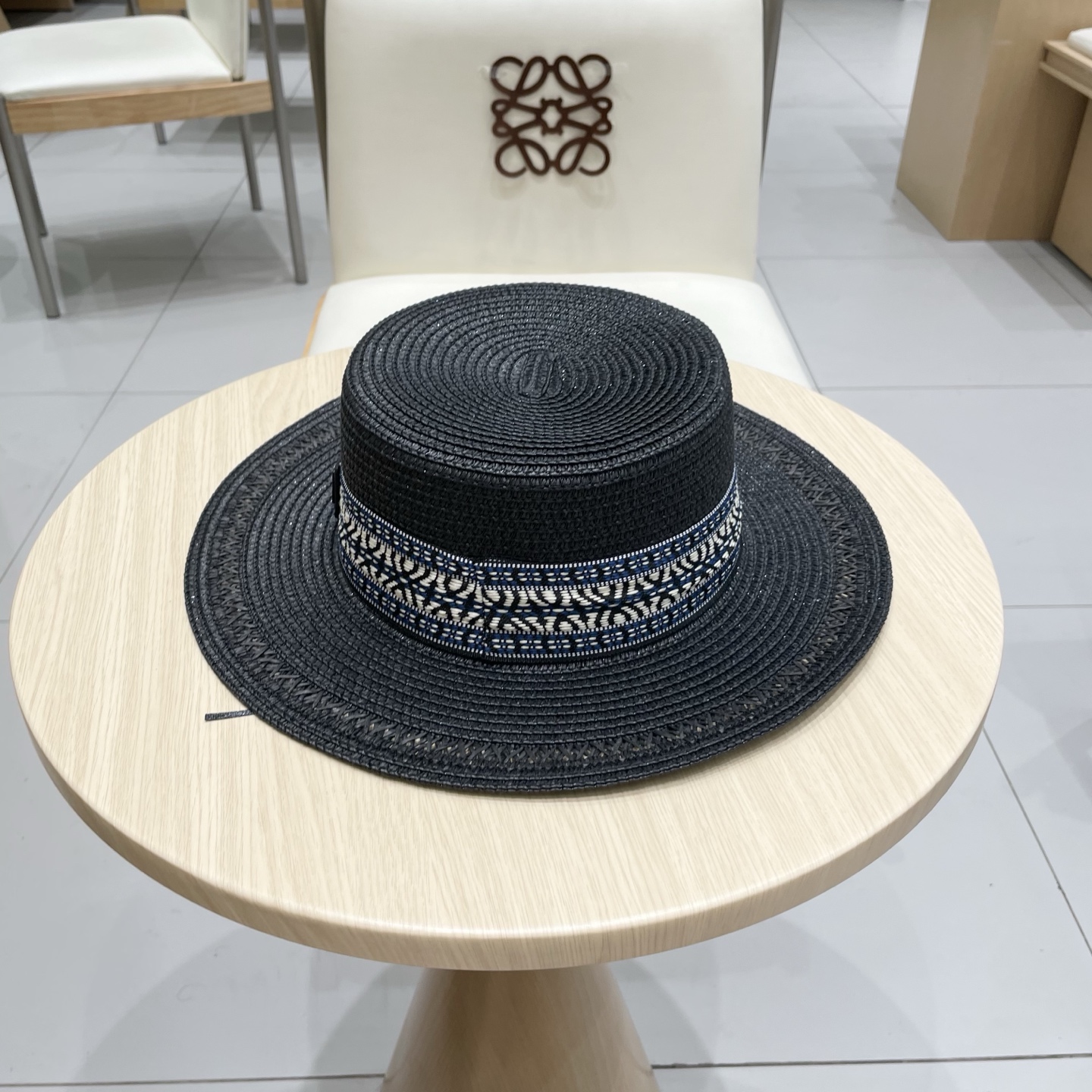  dior迪奥波西米亚风海平顶草帽女2025新款夏天海边沙滩度假遮阳防晒太阳帽