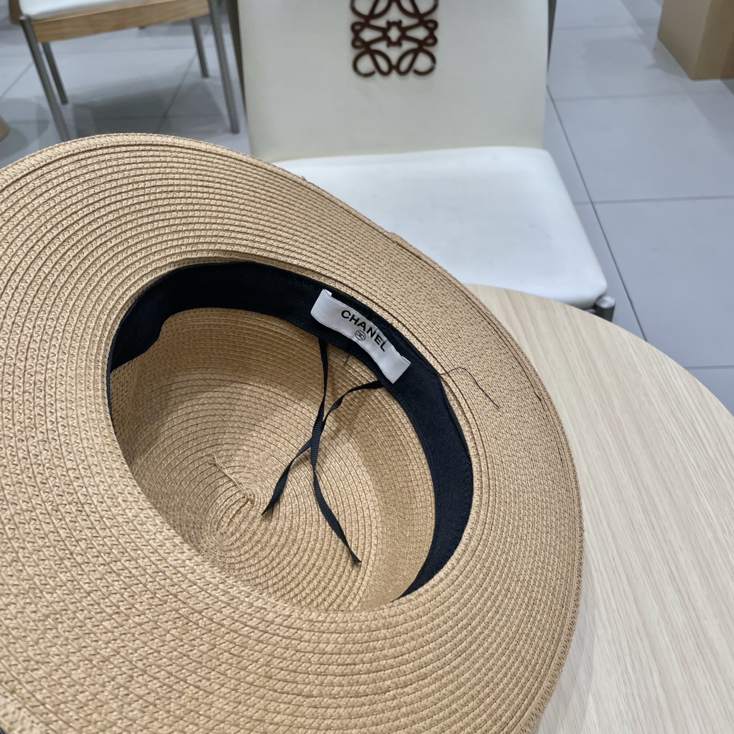 Chanel香奈儿新款礼帽，平顶蕾丝帽，草帽，头围57cm