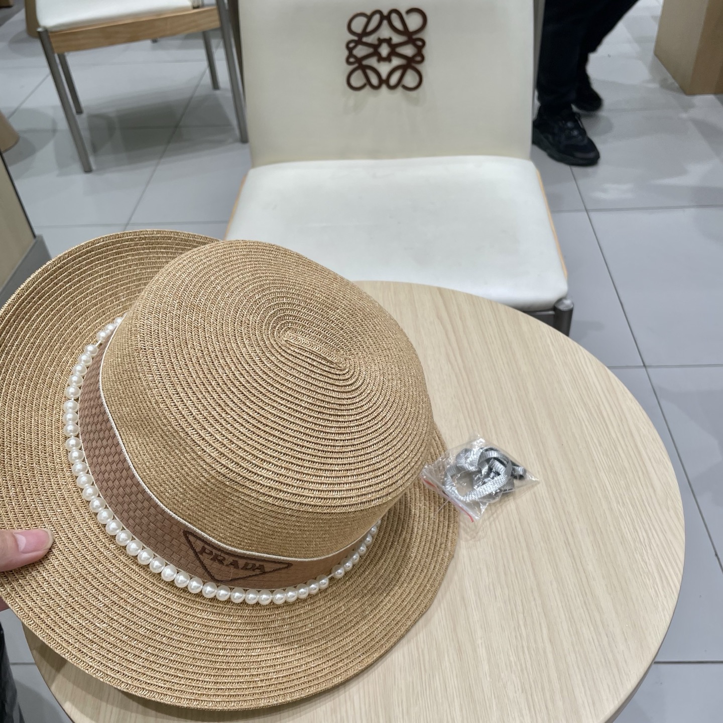 Prada Summer Braided Small Basin Hat - Chic Sun Protection with Pearl Details 7 i1745330576816 5497 0 4