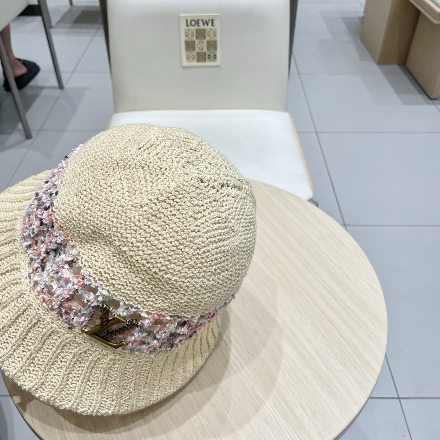  LV路易威登高端潮夏季时尚百搭镂空针织帽子显脸小水桶帽防晒遮阳渔夫盆帽女