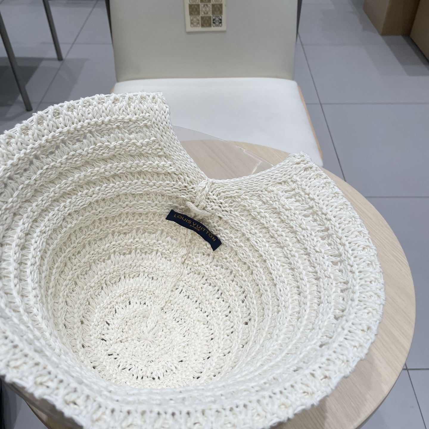  Lv路易威登2025新款韩国水桶帽女蝴蝶结夏季开叉镂空透气渔夫遮阳帽子盆帽潮