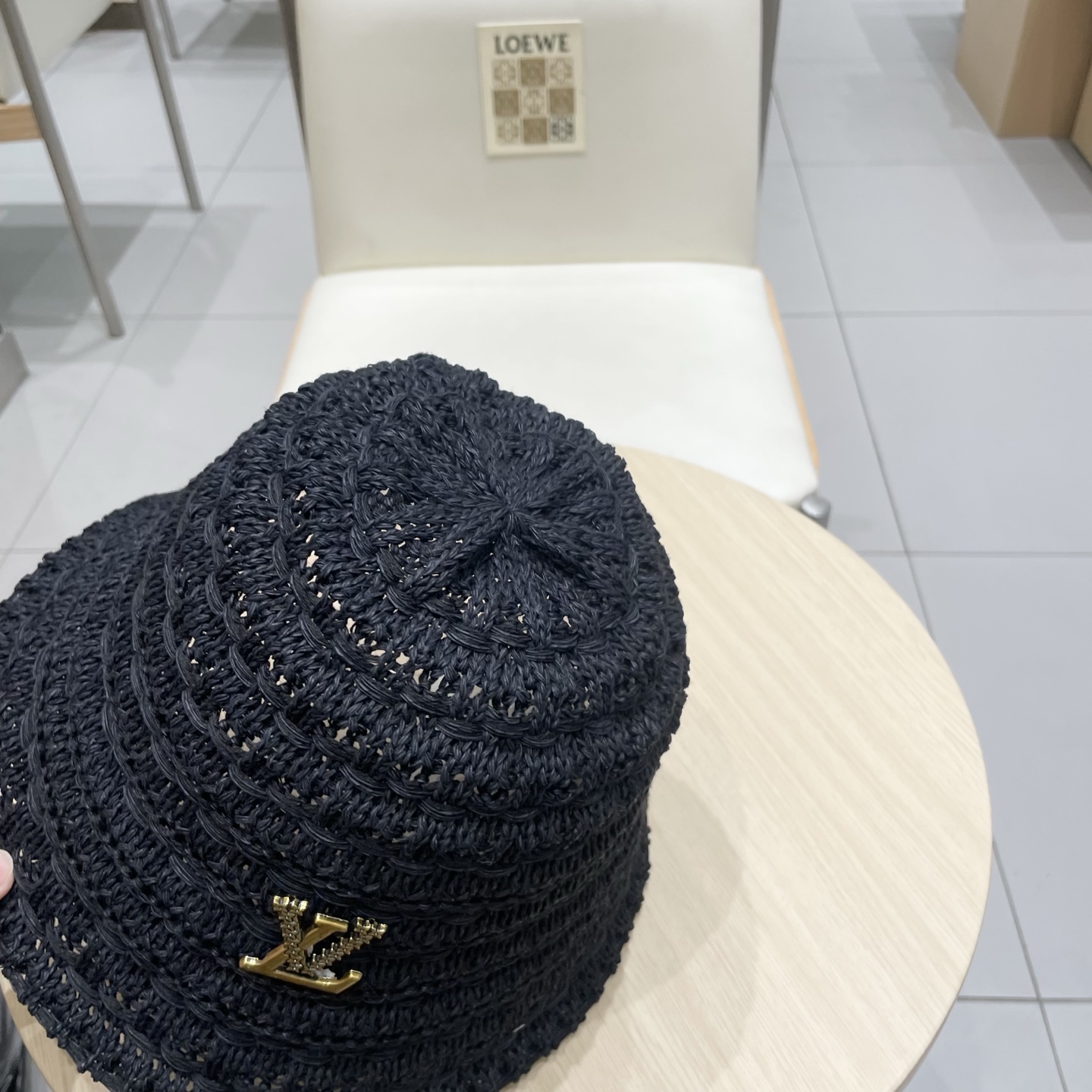  Lv路易威登2025新款韩国水桶帽女蝴蝶结夏季开叉镂空透气渔夫遮阳帽子盆帽潮