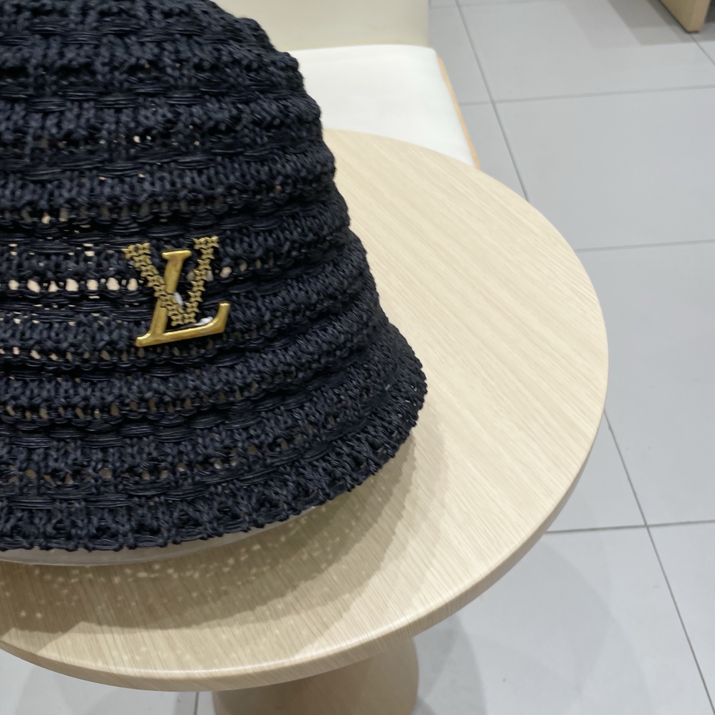  Lv路易威登2025新款韩国水桶帽女蝴蝶结夏季开叉镂空透气渔夫遮阳帽子盆帽潮