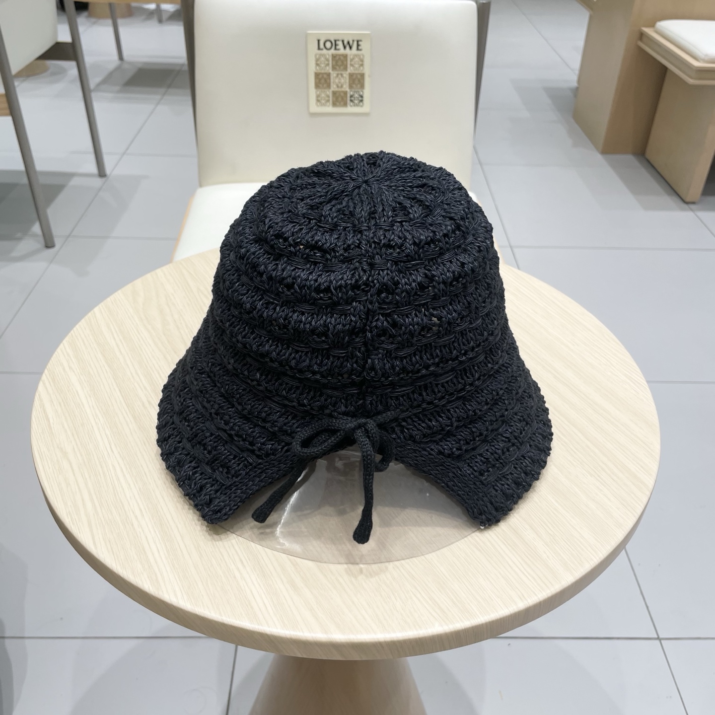  Lv路易威登2025新款韩国水桶帽女蝴蝶结夏季开叉镂空透气渔夫遮阳帽子盆帽潮