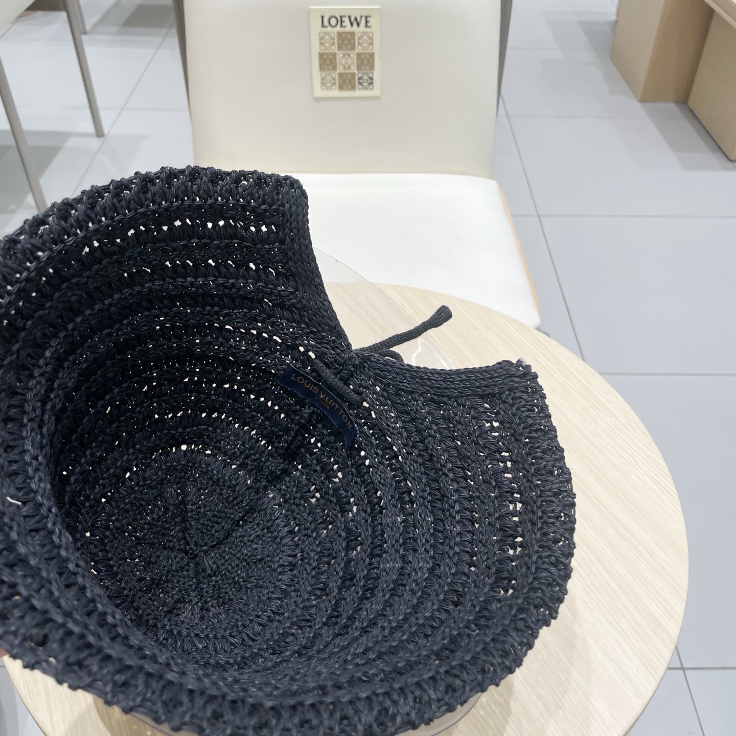  Lv路易威登2025新款韩国水桶帽女蝴蝶结夏季开叉镂空透气渔夫遮阳帽子盆帽潮