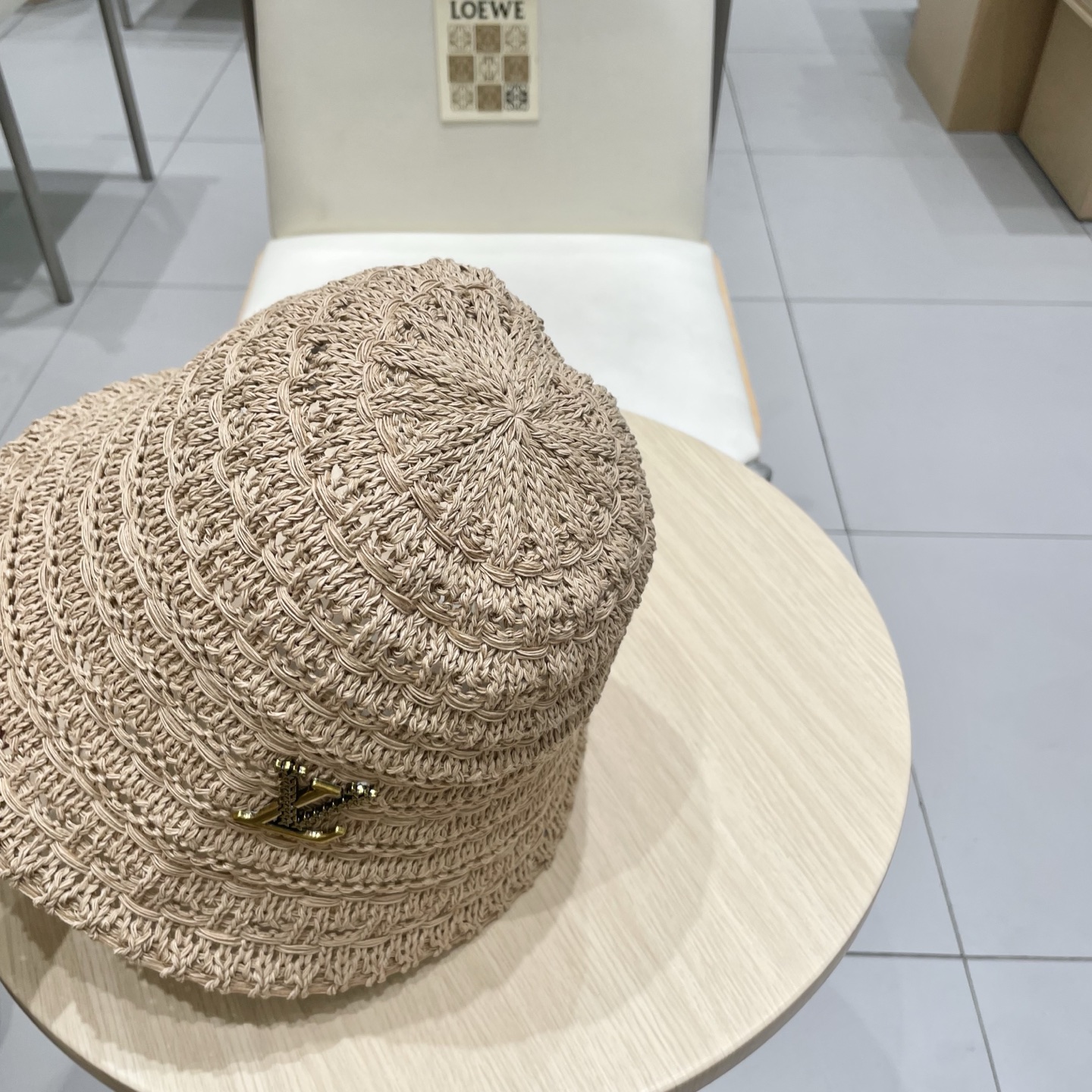  Lv路易威登2025新款韩国水桶帽女蝴蝶结夏季开叉镂空透气渔夫遮阳帽子盆帽潮