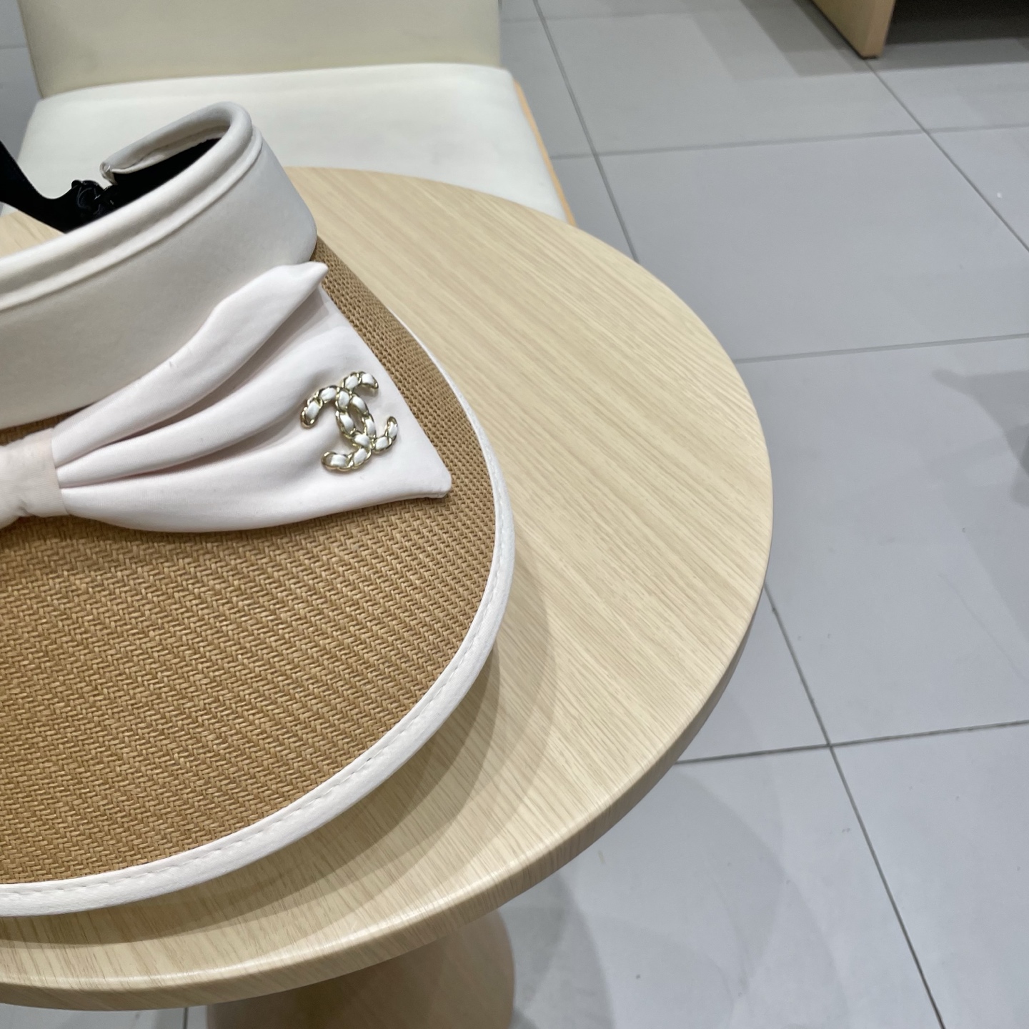 chanel香奈儿晒帽蝴蝶结空顶帽女韩版百搭遮阳帽子女显脸小草帽太阳帽