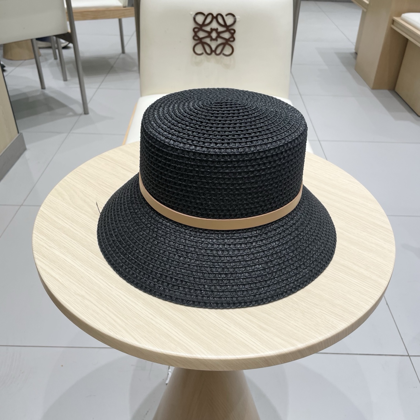  Prada普拉达水桶草帽，镂空礼帽，头围57cm