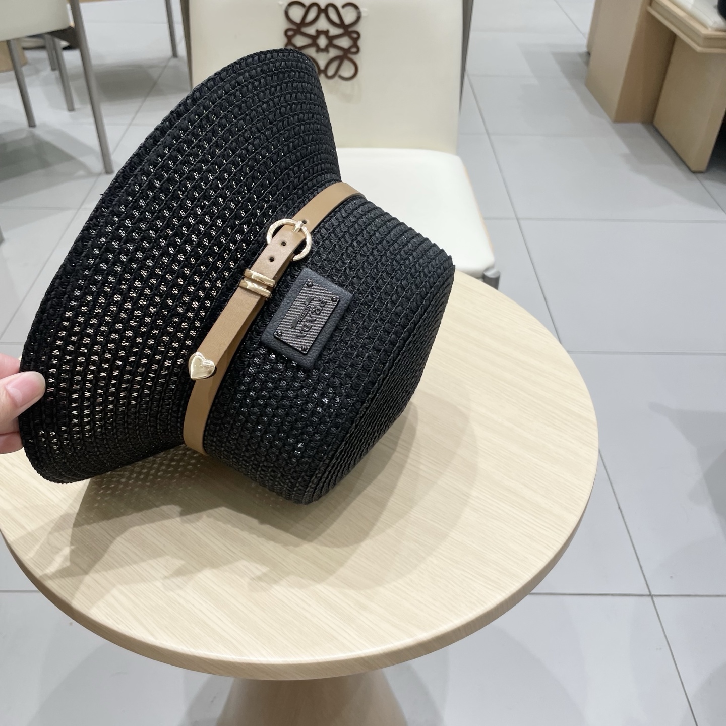  Prada普拉达水桶草帽，镂空礼帽，头围57cm