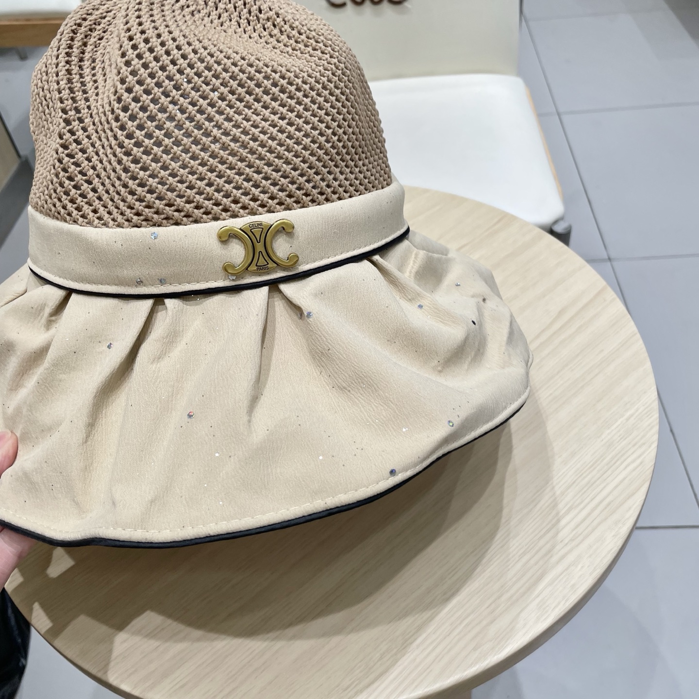  celine塞琳夏季大帽檐太阳帽女2025新款户外旅游遮阳百搭遮脸海边沙滩防晒帽