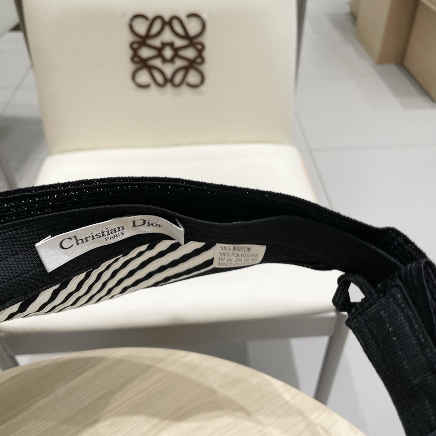  dior迪奥长帽檐条纹透气草编空顶帽 可折叠帽子