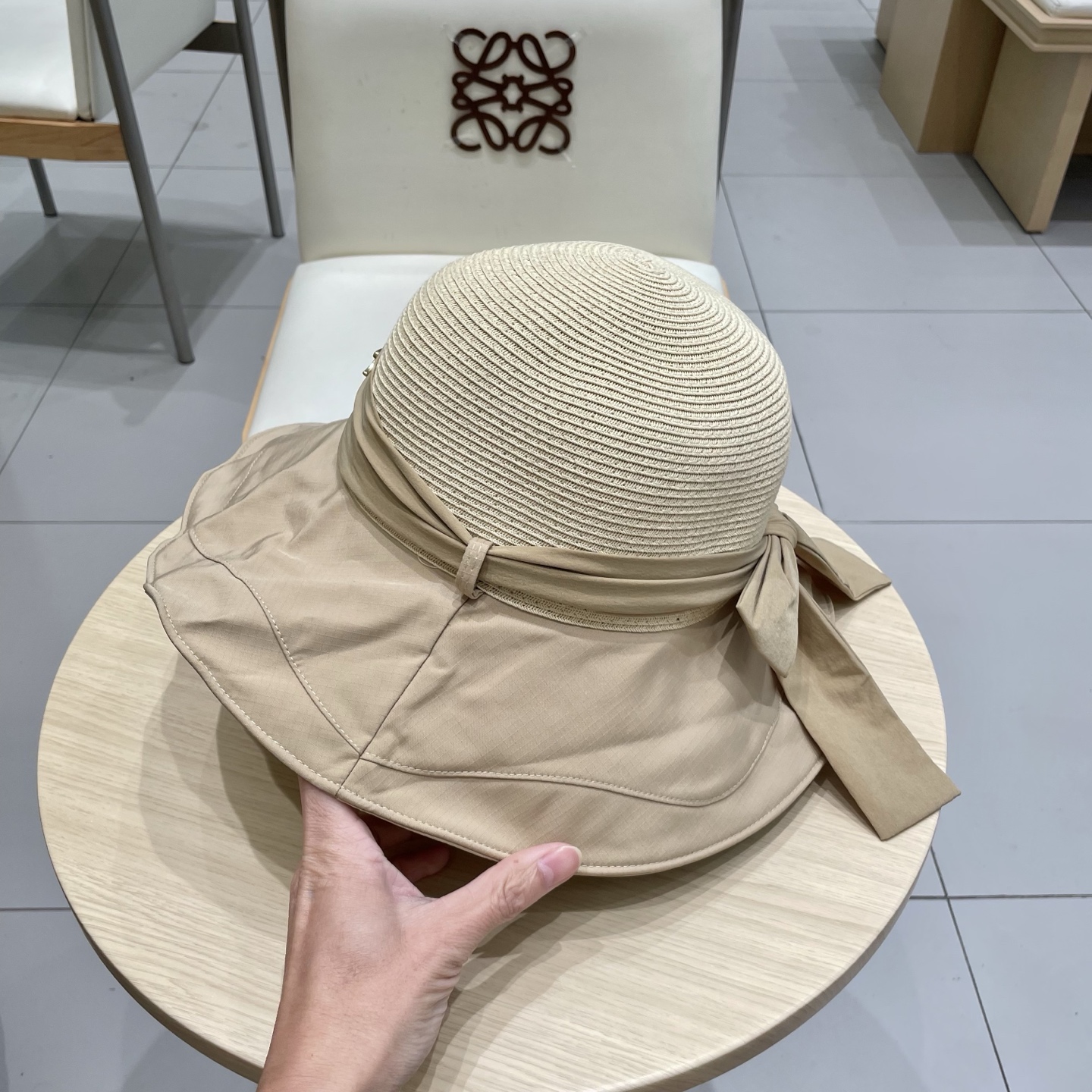  dior迪奥夏季大檐蝴蝶结遮阳草帽女出游百搭度假风防晒帽显脸小渔夫帽