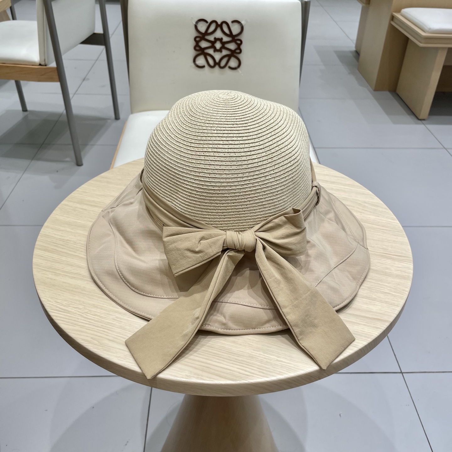  dior迪奥夏季大檐蝴蝶结遮阳草帽女出游百搭度假风防晒帽显脸小渔夫帽