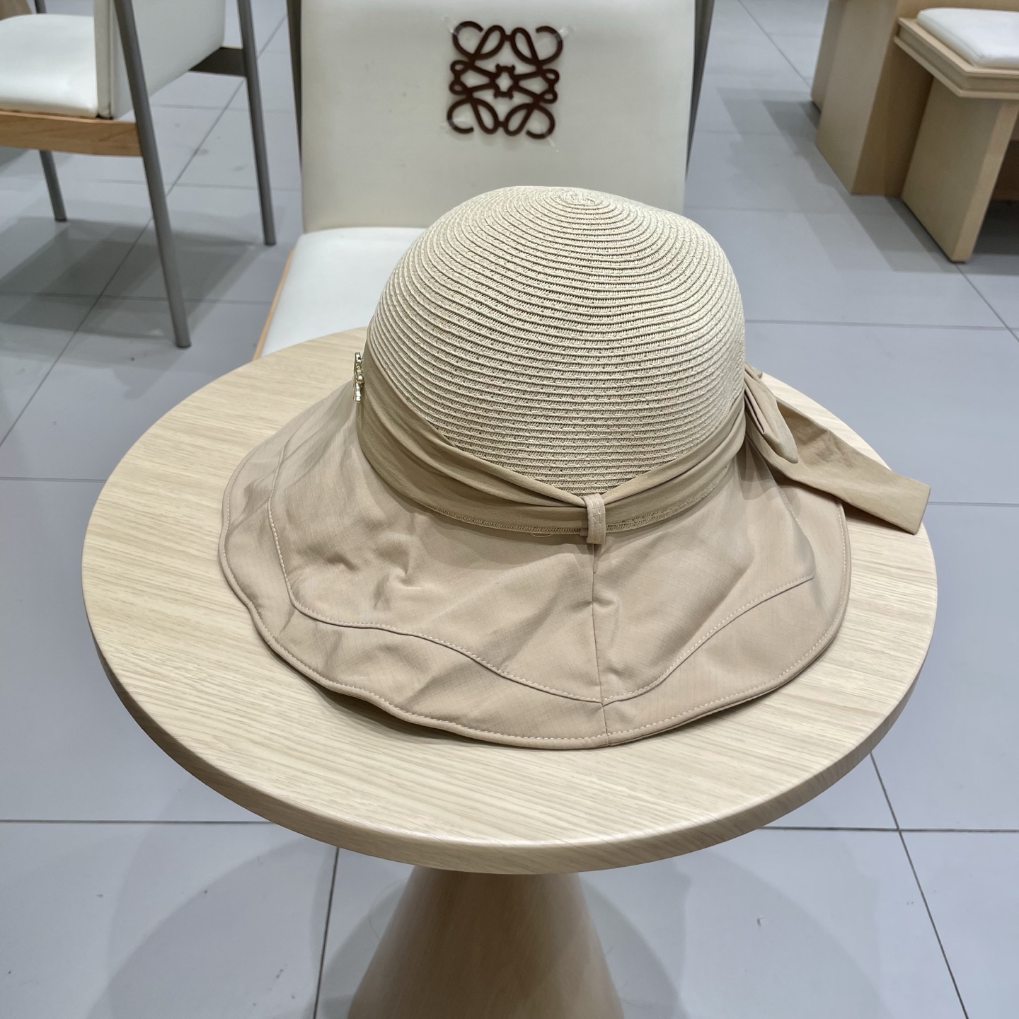  dior迪奥夏季大檐蝴蝶结遮阳草帽女出游百搭度假风防晒帽显脸小渔夫帽