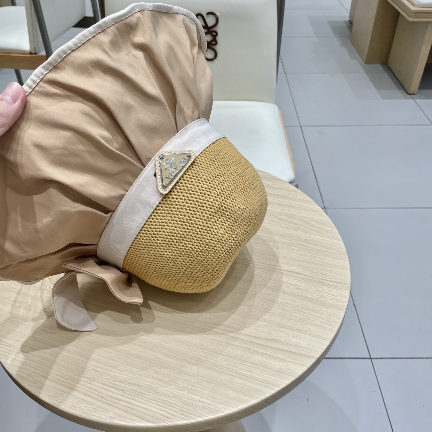 🆕rada普拉达黑胶帽子女款夏季出游防紫外线遮阳防晒帽大檐蝴蝶结渔夫帽太阳帽