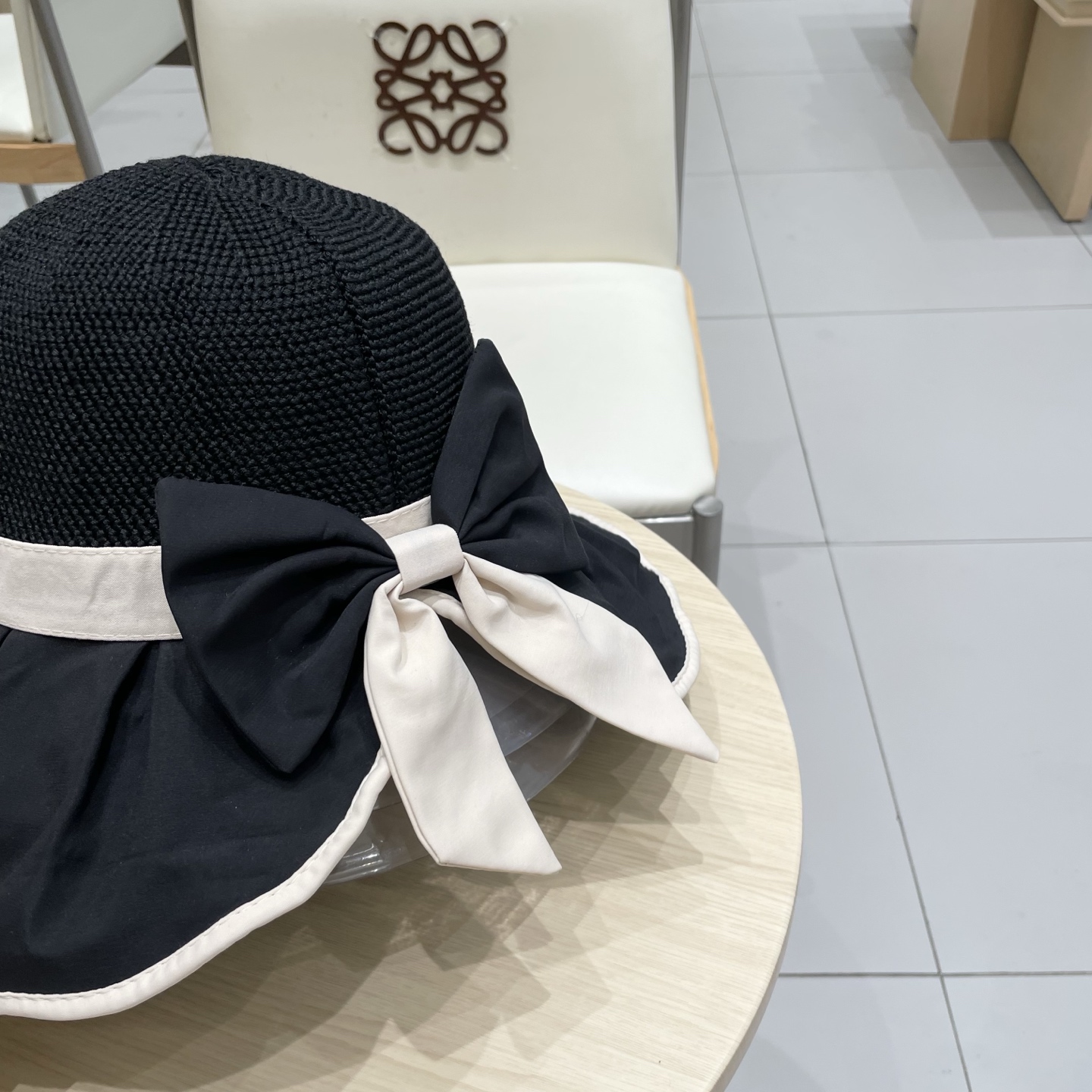 🆕rada普拉达黑胶帽子女款夏季出游防紫外线遮阳防晒帽大檐蝴蝶结渔夫帽太阳帽