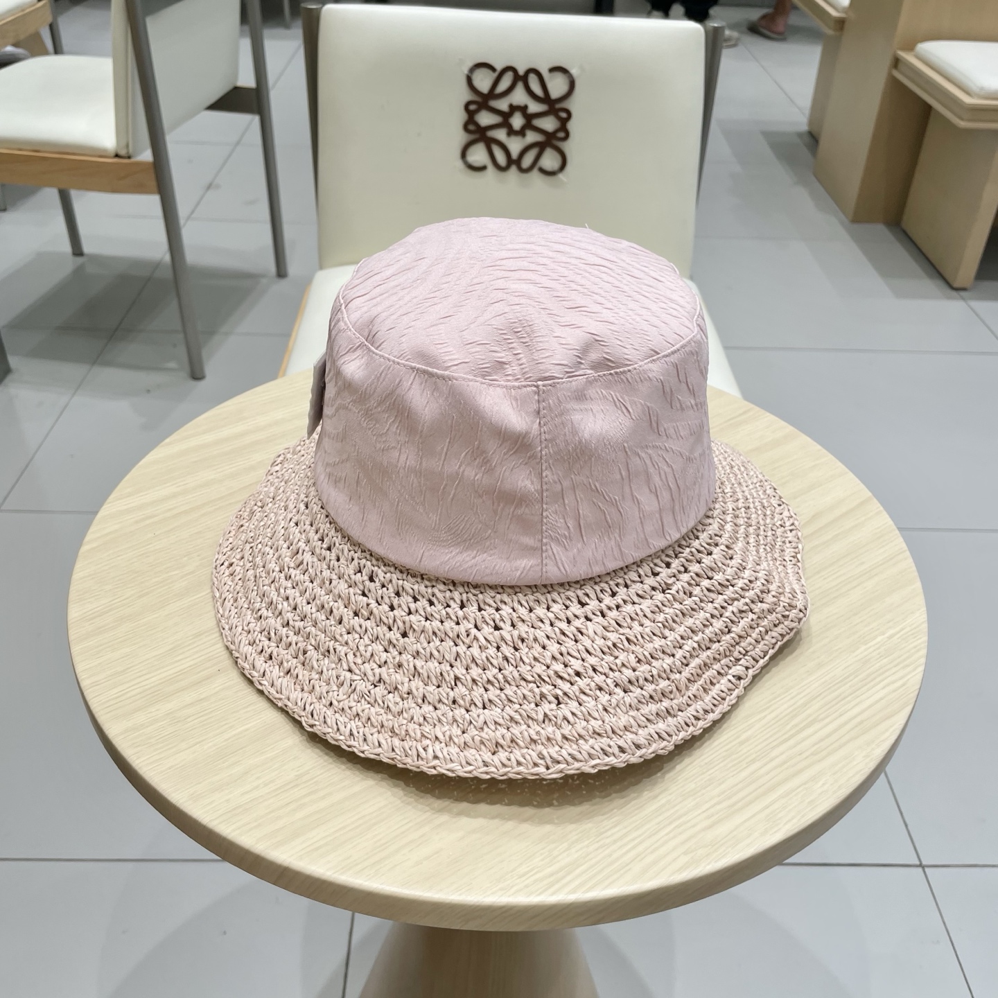  chanel香奈儿2025新款夏季布草混编遮阳帽休闲百搭镂空帽檐防晒渔夫帽显脸小女