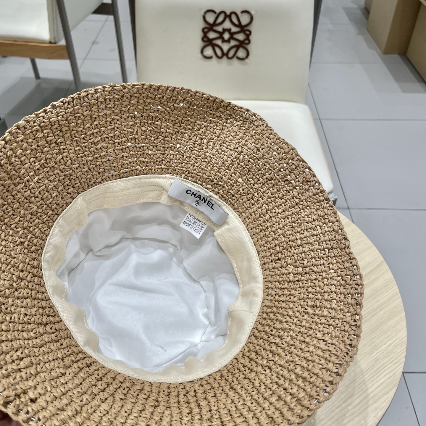  chanel香奈儿2025新款夏季布草混编遮阳帽休闲百搭镂空帽檐防晒渔夫帽显脸小女