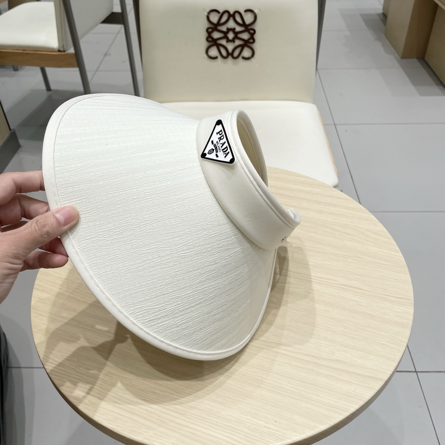 普拉达Prada草帽空顶遮阳帽，官方款，可调节