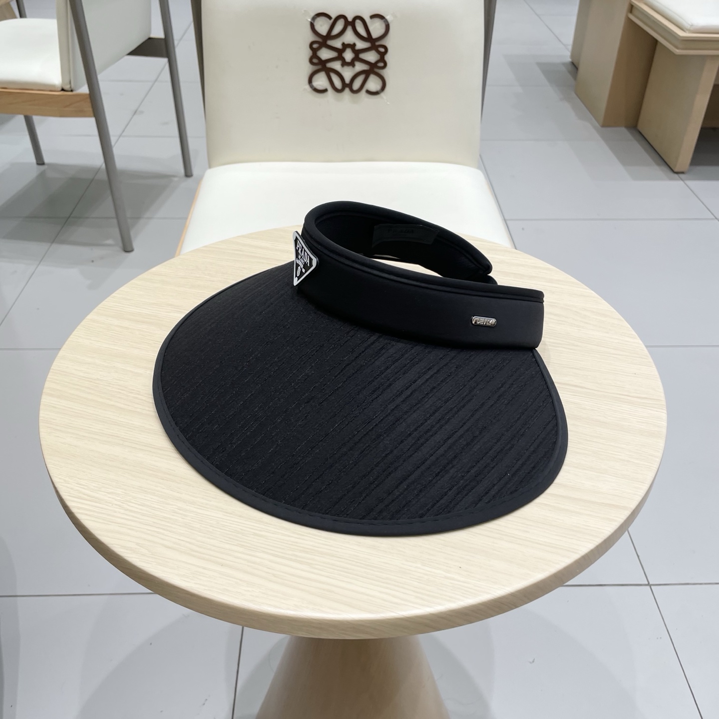 普拉达Prada草帽空顶遮阳帽，官方款，可调节