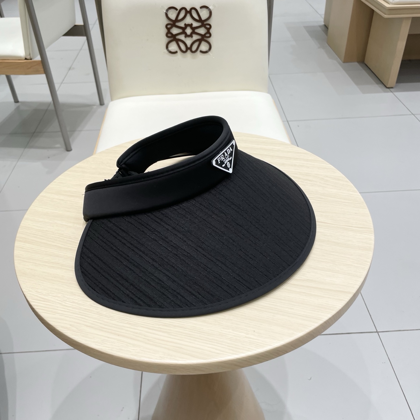 普拉达Prada草帽空顶遮阳帽，官方款，可调节