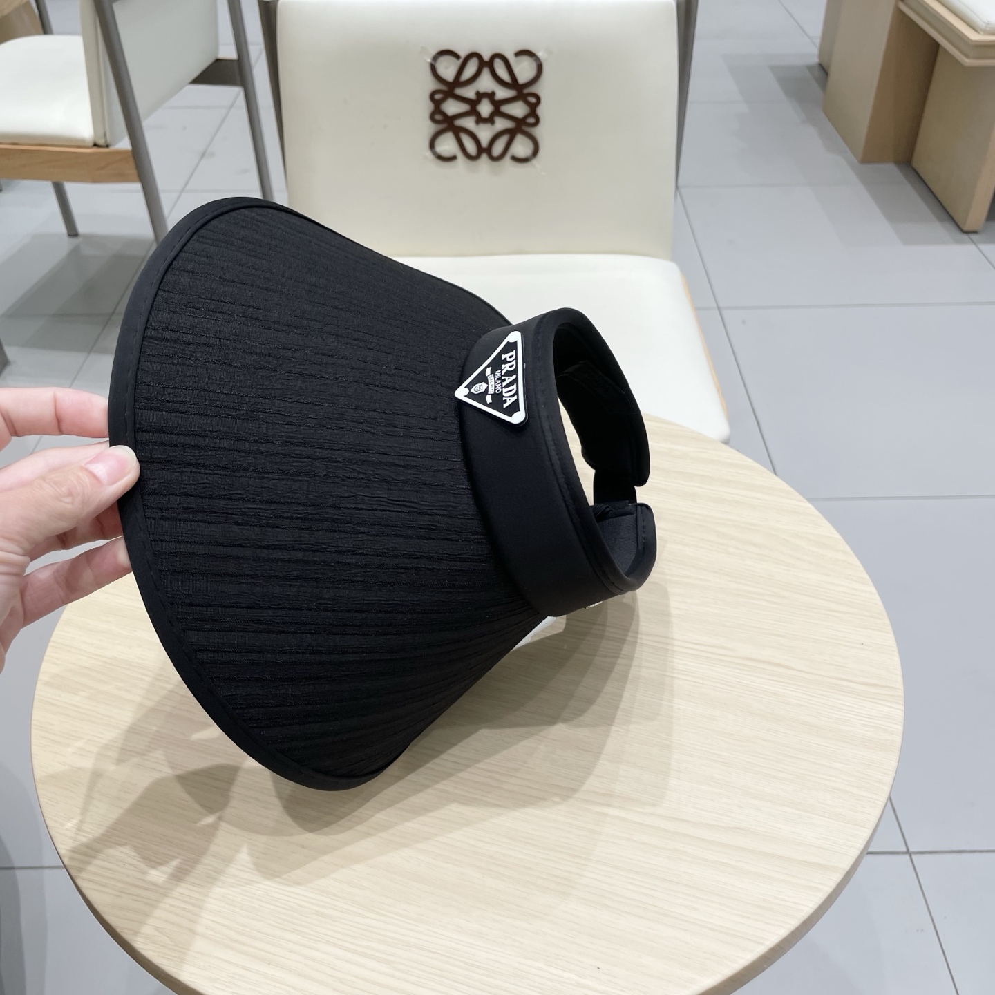 普拉达Prada草帽空顶遮阳帽，官方款，可调节