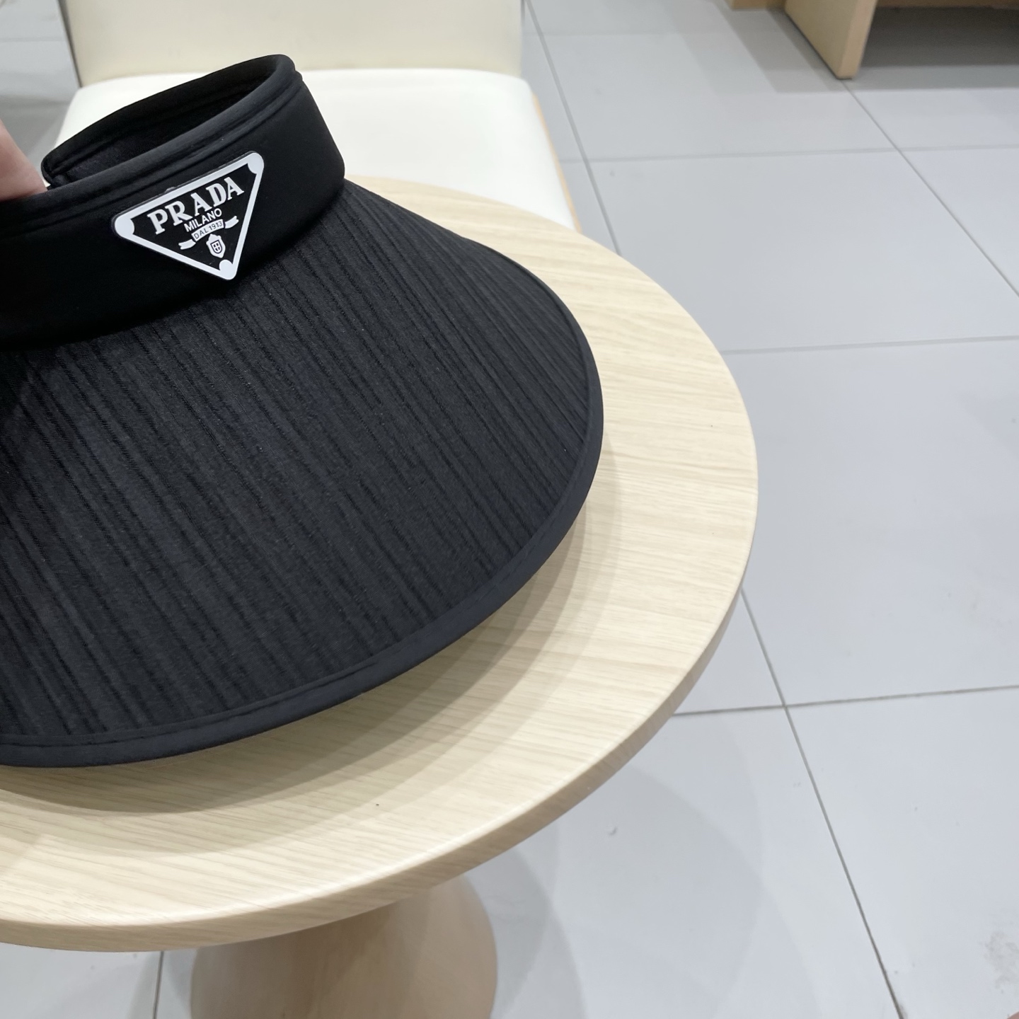 普拉达Prada草帽空顶遮阳帽，官方款，可调节