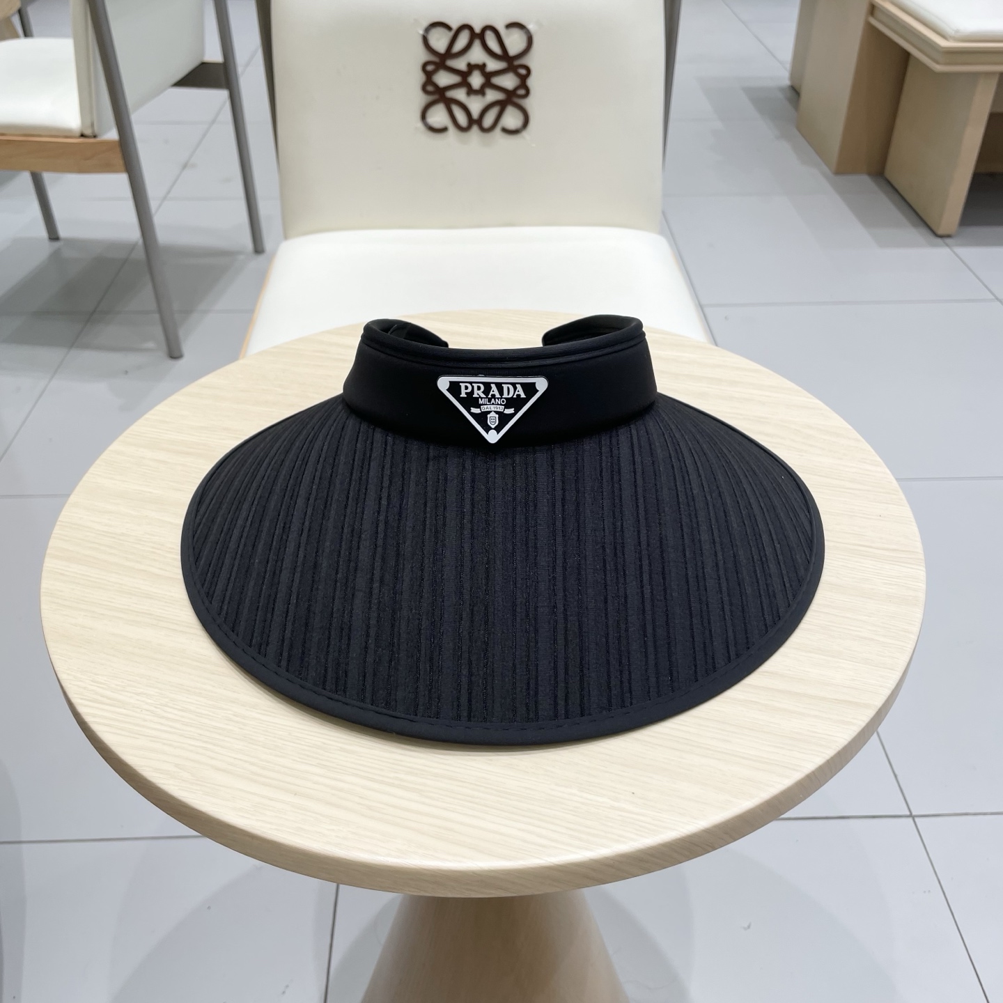 普拉达Prada草帽空顶遮阳帽，官方款，可调节