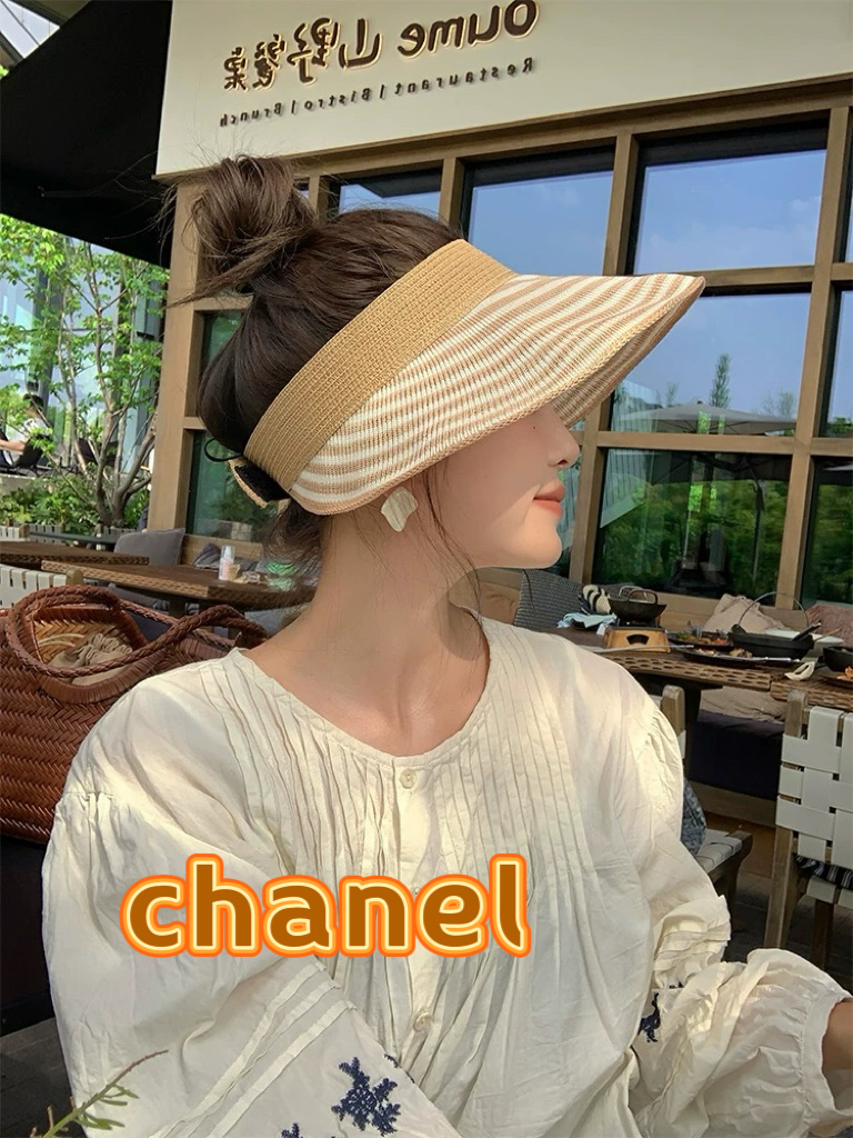 [Chanel Hats]Chanel chanel large eaves breathable hollow top hat hat and hat s