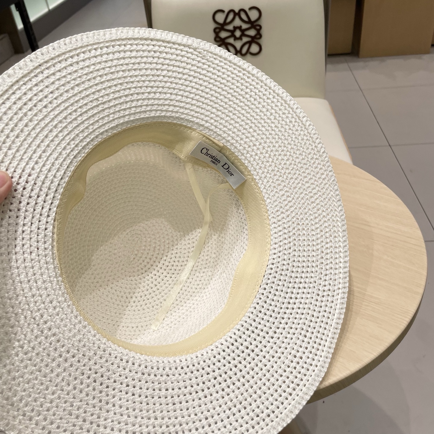 迪奥Dior 新款平顶草帽，高级定制，名媛风，夏季防晒防紫外线，出行必备，百搭好看
