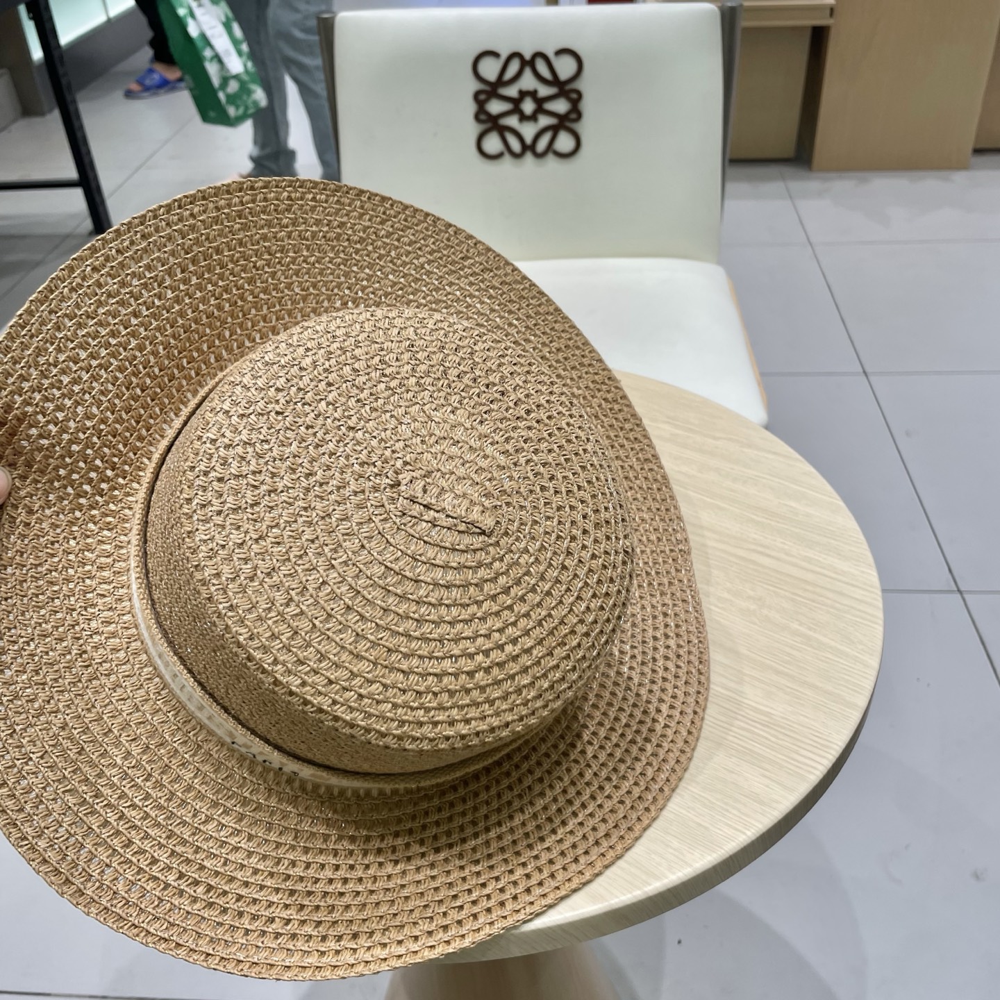 迪奥Dior 新款平顶草帽，高级定制，名媛风，夏季防晒防紫外线，出行必备，百搭好看
