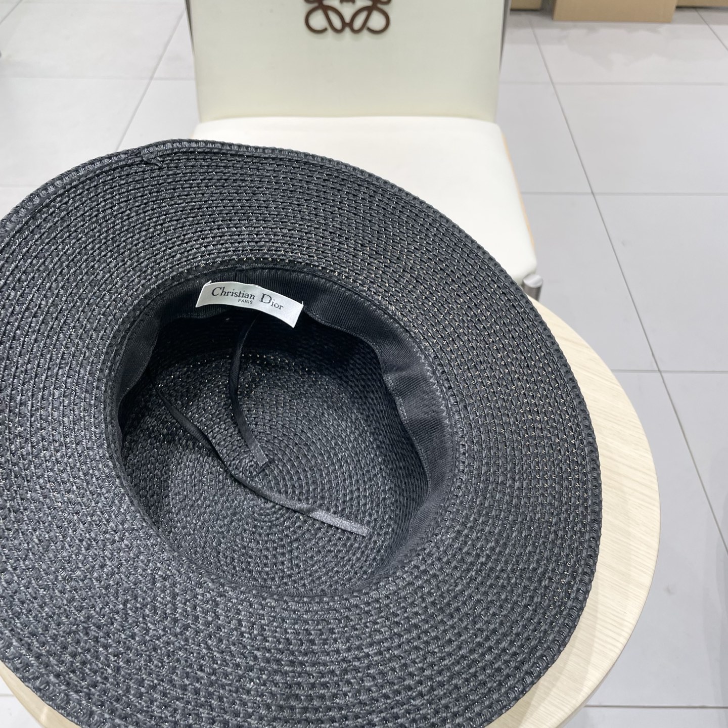 迪奥Dior 新款平顶草帽，高级定制，名媛风，夏季防晒防紫外线，出行必备，百搭好看