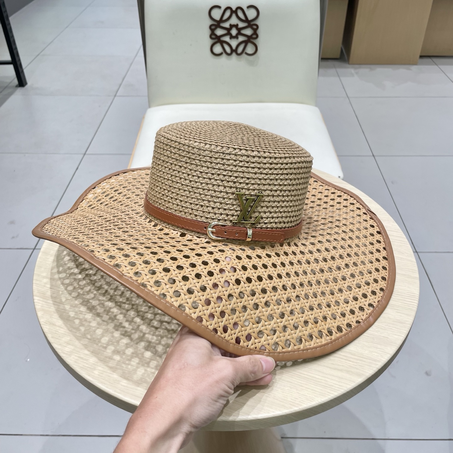  LV新款草帽，镂空设计，旅游必备，头围57cm