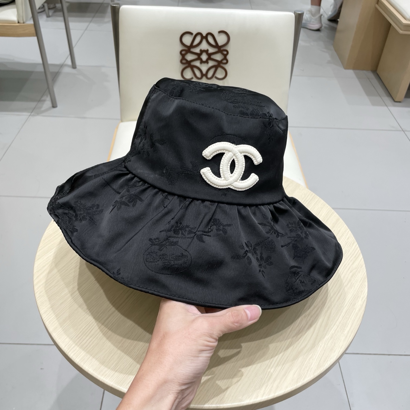  chanel香奈儿中国风帽子女夏季防晒渔夫帽日系小香风防紫外线遮阳大帽檐太阳帽