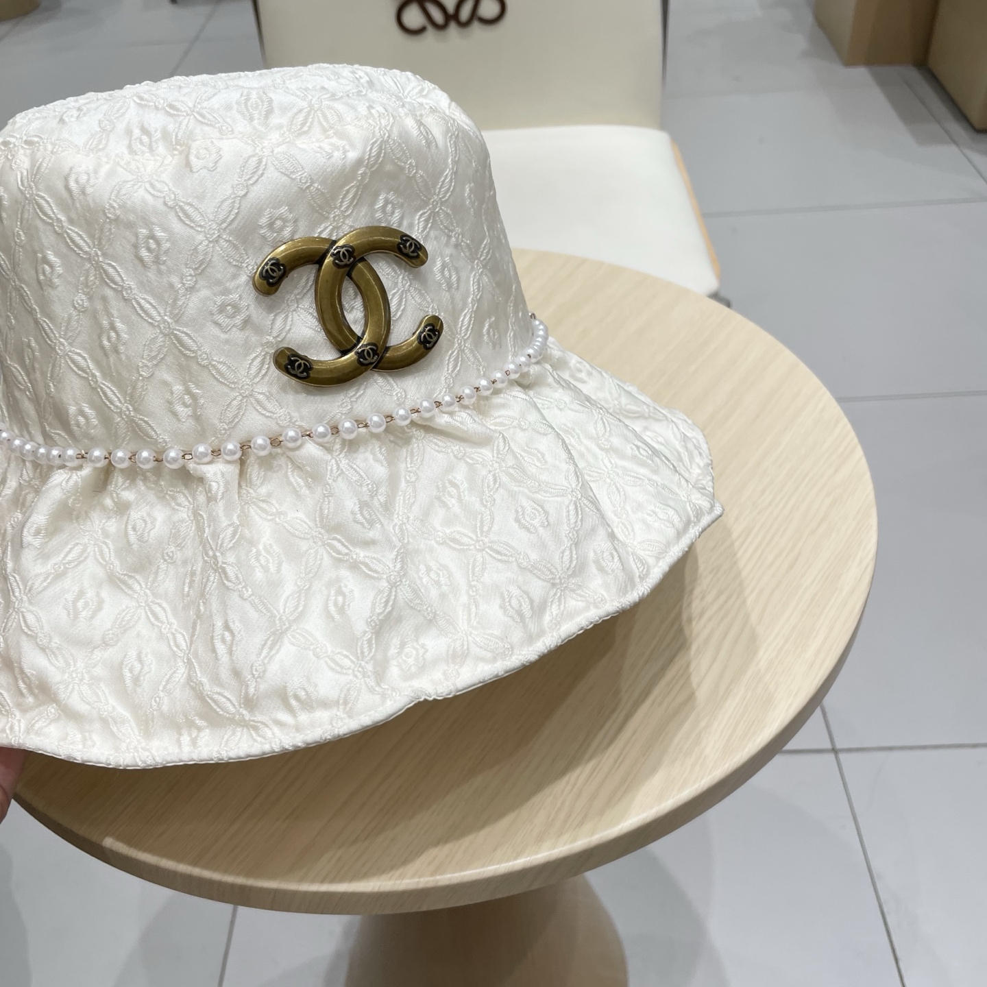  chanel香奈儿女款春夏珍珠渔夫帽高级感防晒遮阳帽海边度假显脸小太阳帽新