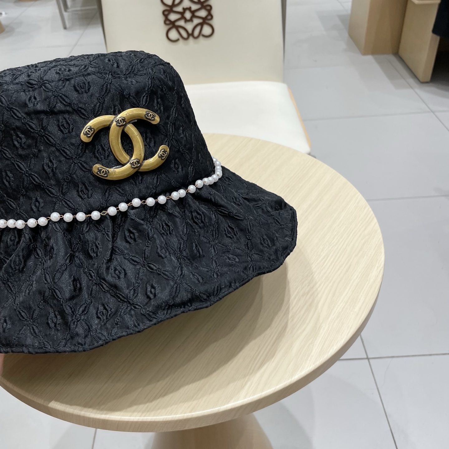  chanel香奈儿女款春夏珍珠渔夫帽高级感防晒遮阳帽海边度假显脸小太阳帽新