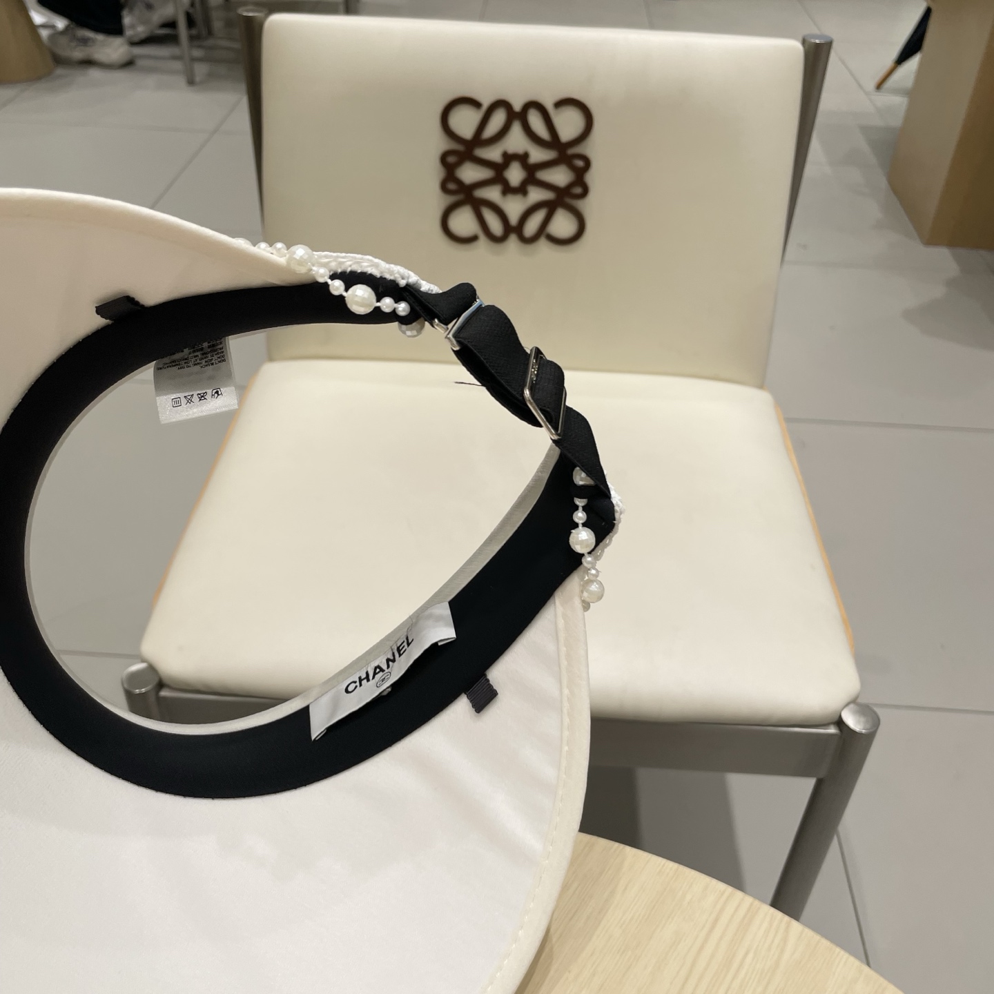  Chanel香奈儿空顶遮阳帽，发箍遮阳帽，头围57cm