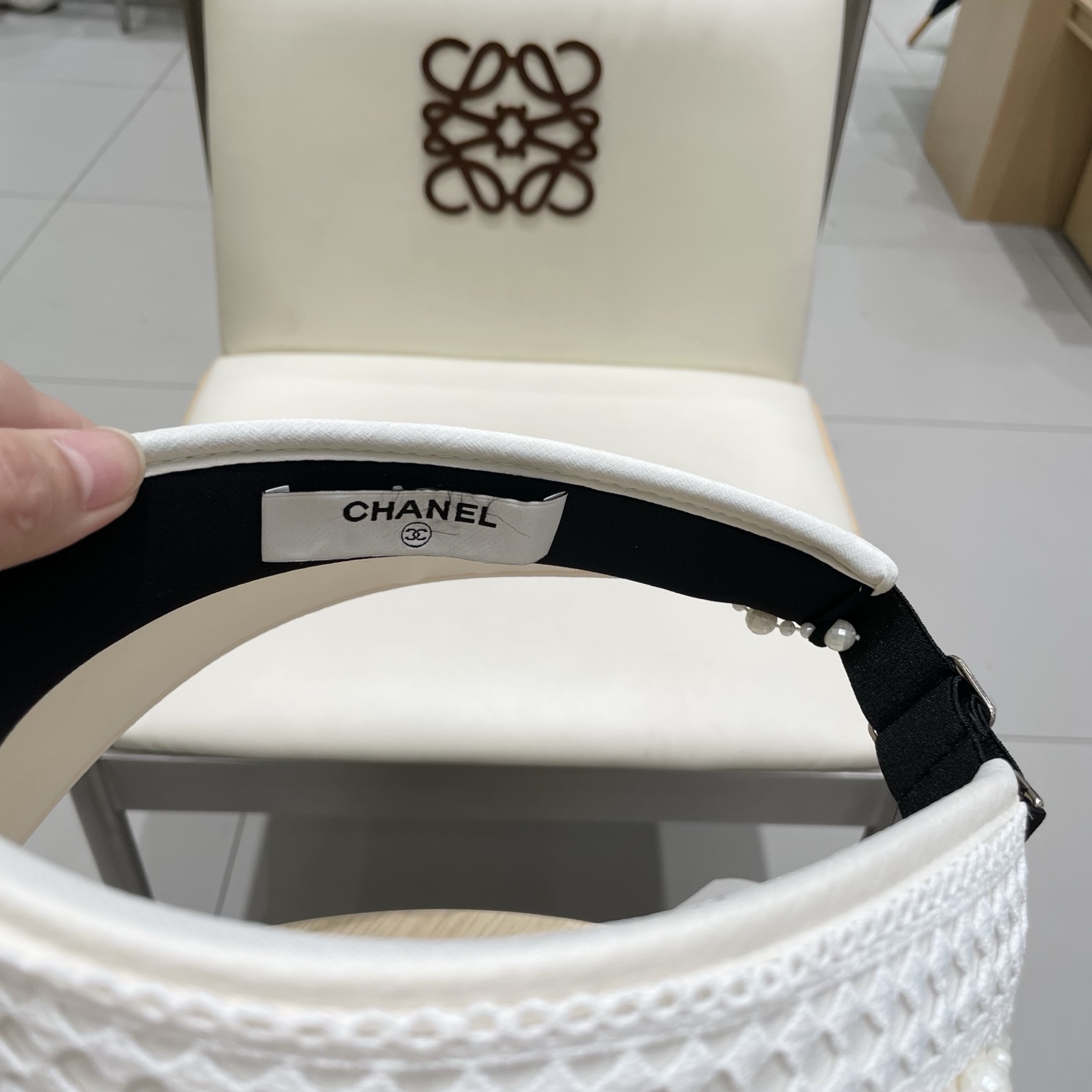  Chanel香奈儿空顶遮阳帽，发箍遮阳帽，头围57cm