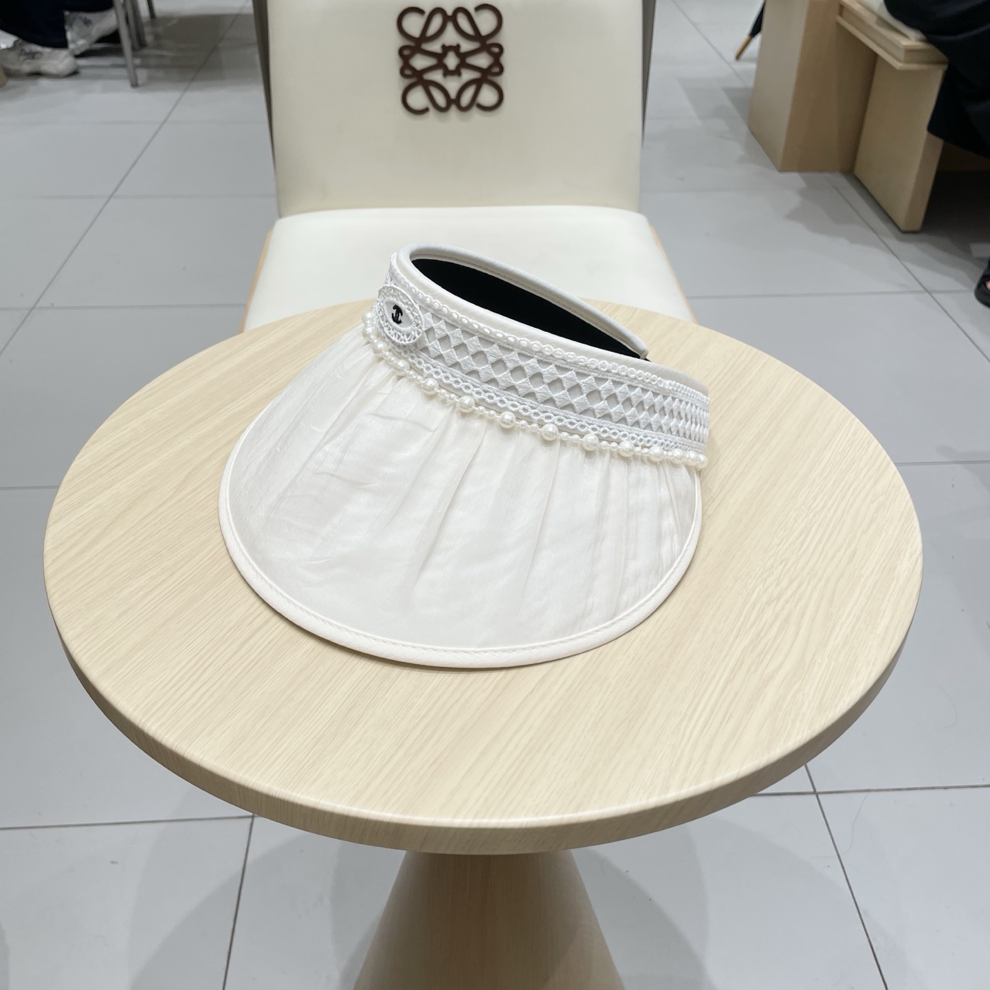  Chanel香奈儿空顶遮阳帽，发箍遮阳帽，头围57cm