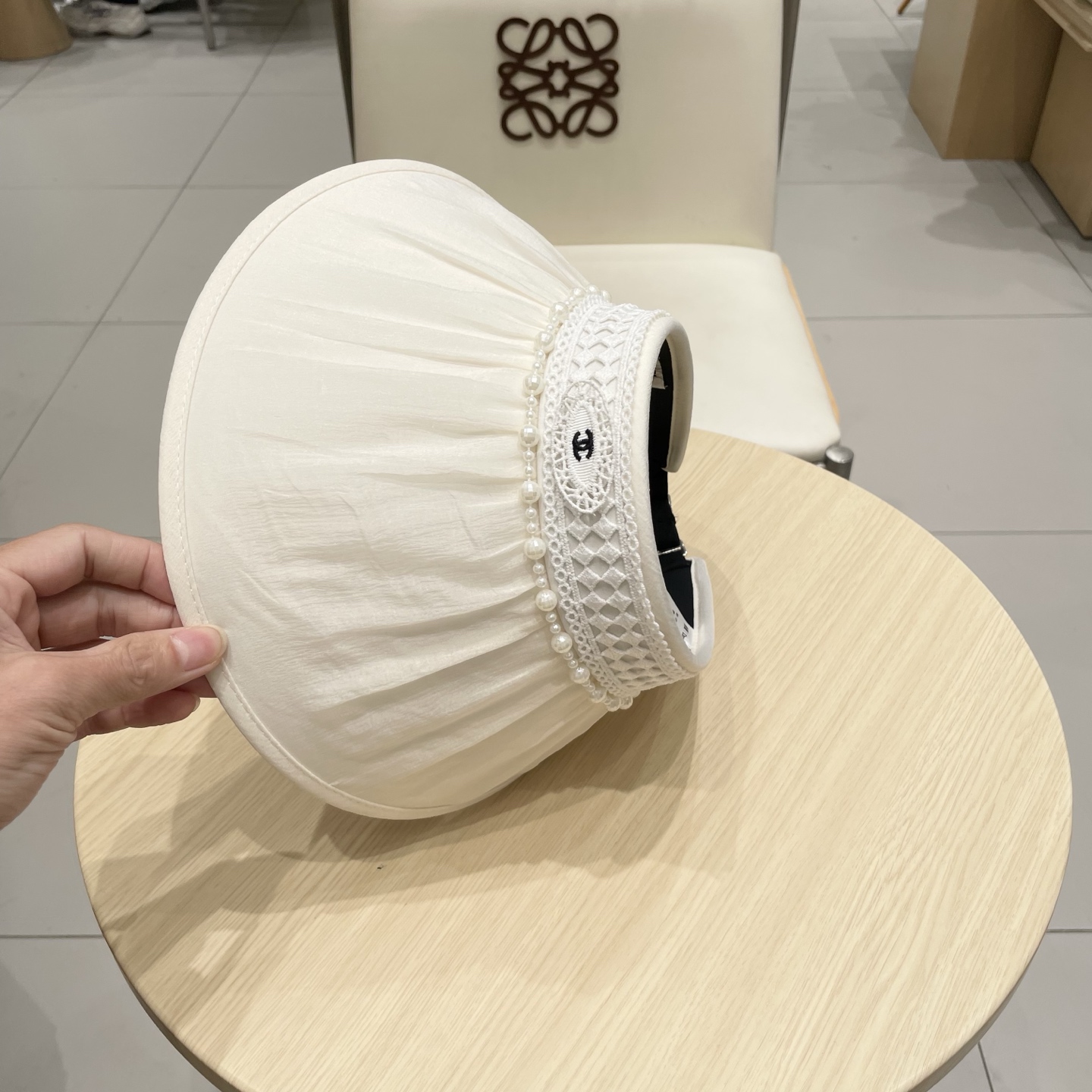  Chanel香奈儿空顶遮阳帽，发箍遮阳帽，头围57cm