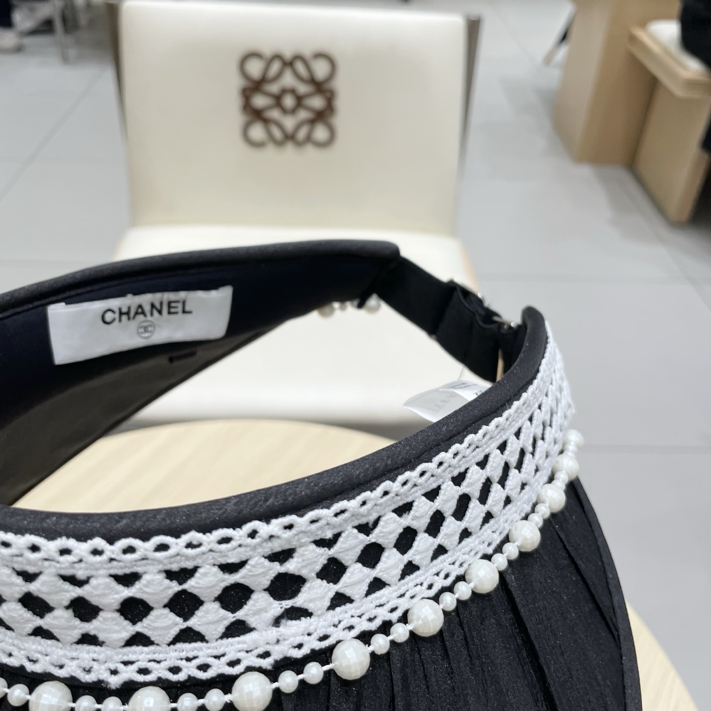  Chanel香奈儿空顶遮阳帽，发箍遮阳帽，头围57cm