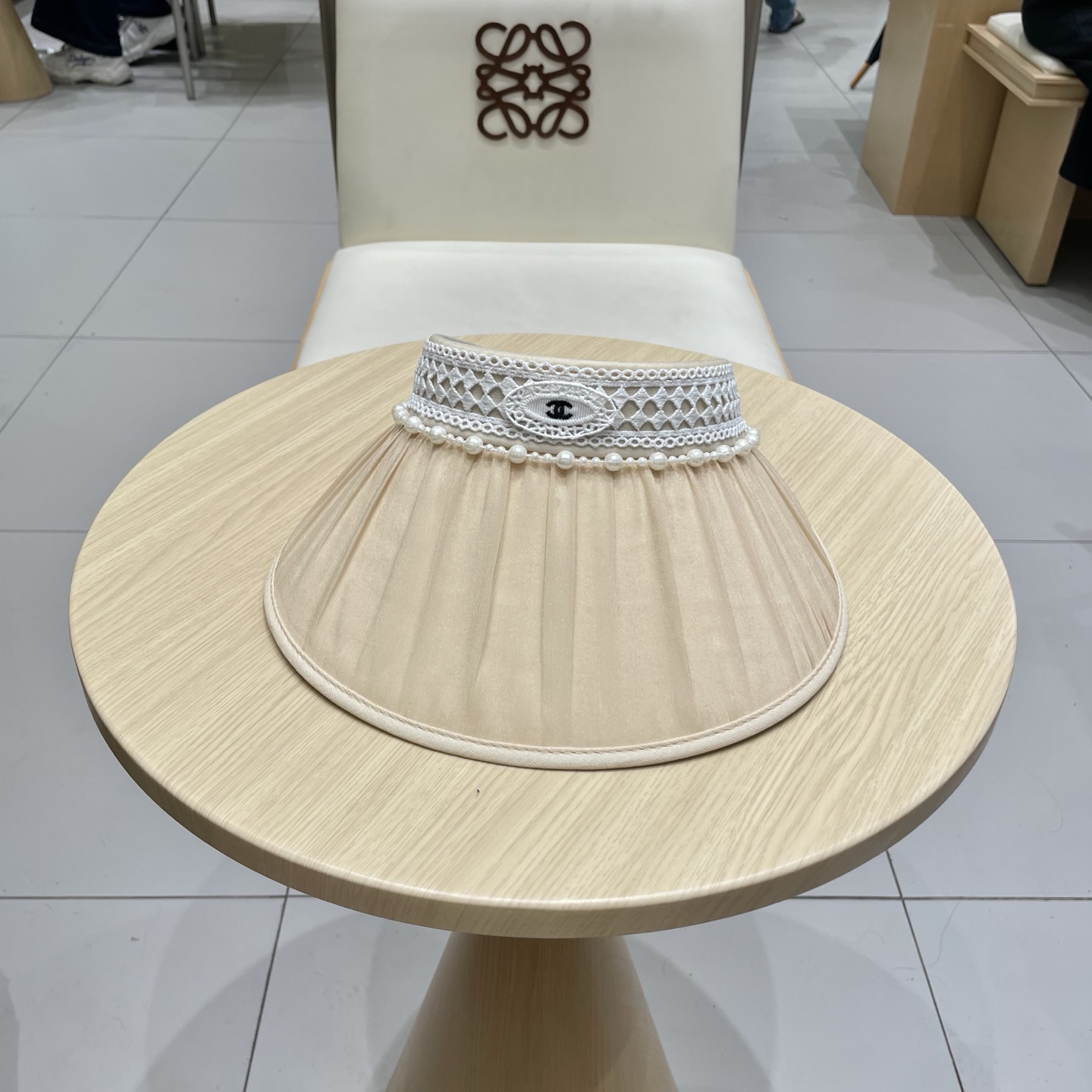  Chanel香奈儿空顶遮阳帽，发箍遮阳帽，头围57cm