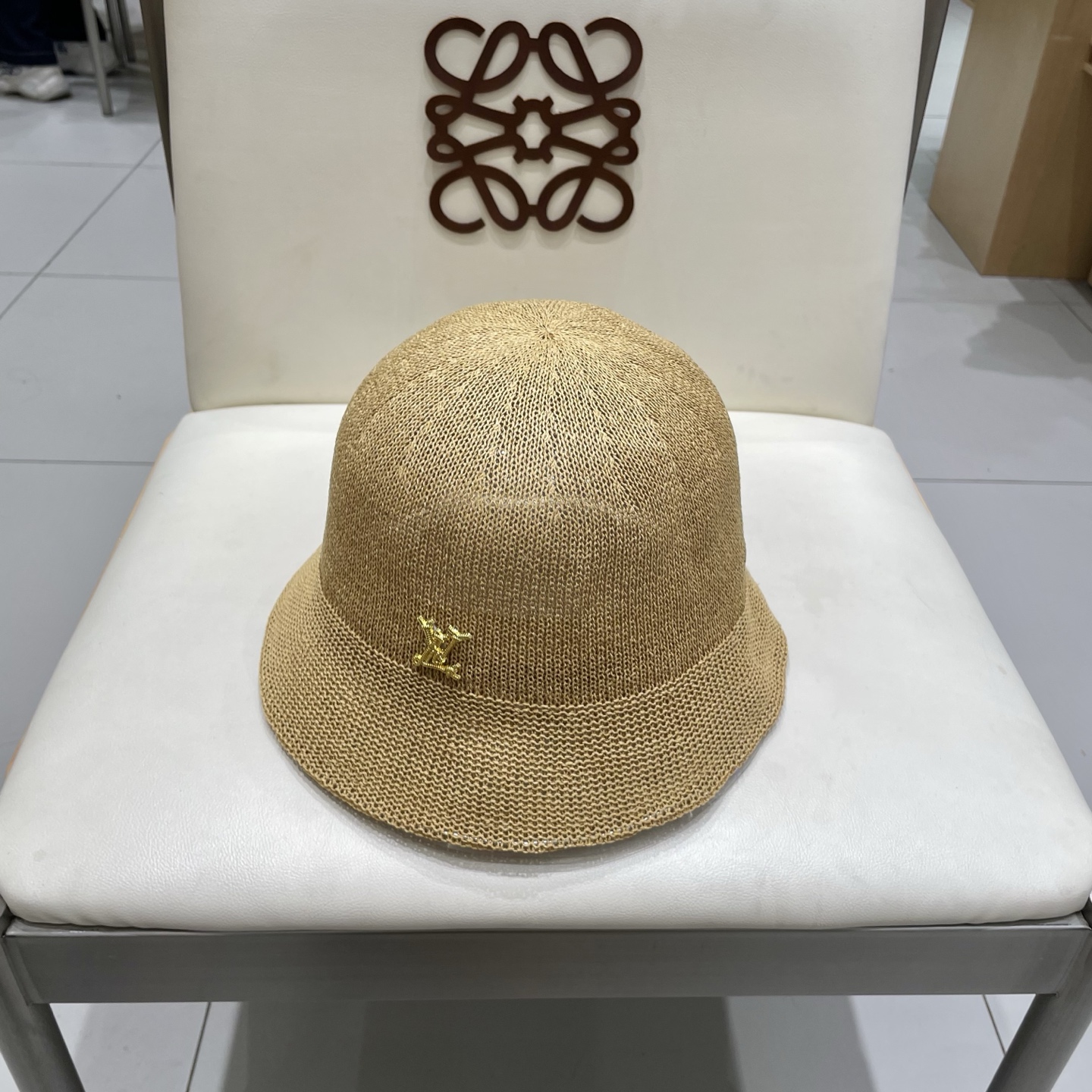  LV路易威登日本和纸薄款透气针织渔夫帽子女春夏素颜百搭盆帽显脸小水桶帽潮