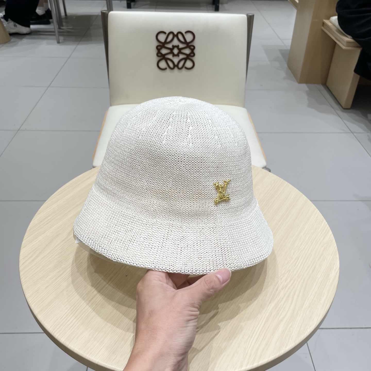  LV路易威登日本和纸薄款透气针织渔夫帽子女春夏素颜百搭盆帽显脸小水桶帽潮