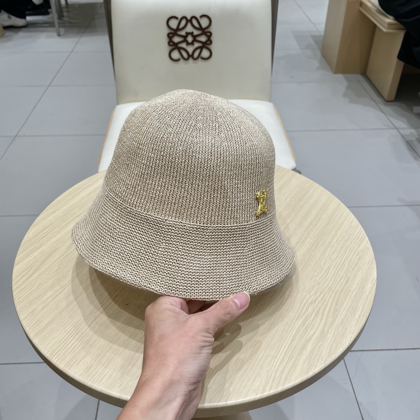  LV路易威登日本和纸薄款透气针织渔夫帽子女春夏素颜百搭盆帽显脸小水桶帽潮
